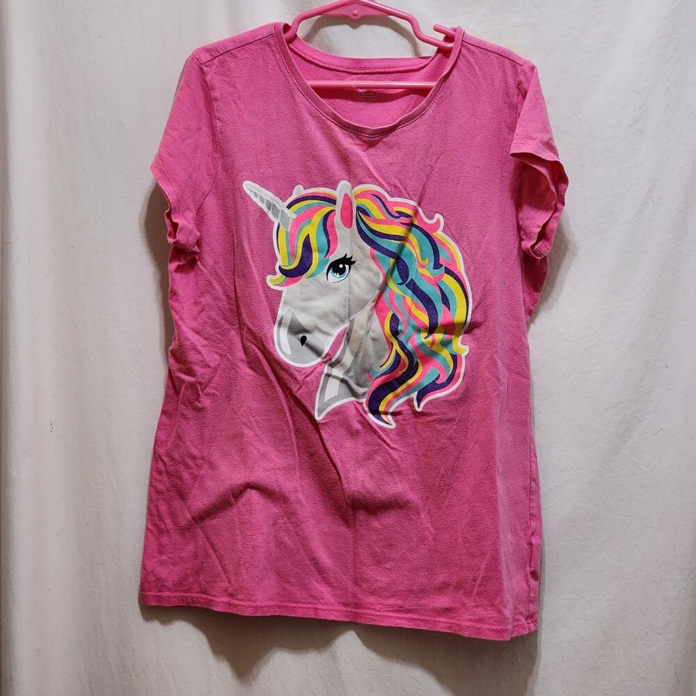 The‎ Children's Place Pink Unicorn T-Shirt Girls XL 14 Short Sleeve Graphic Tee